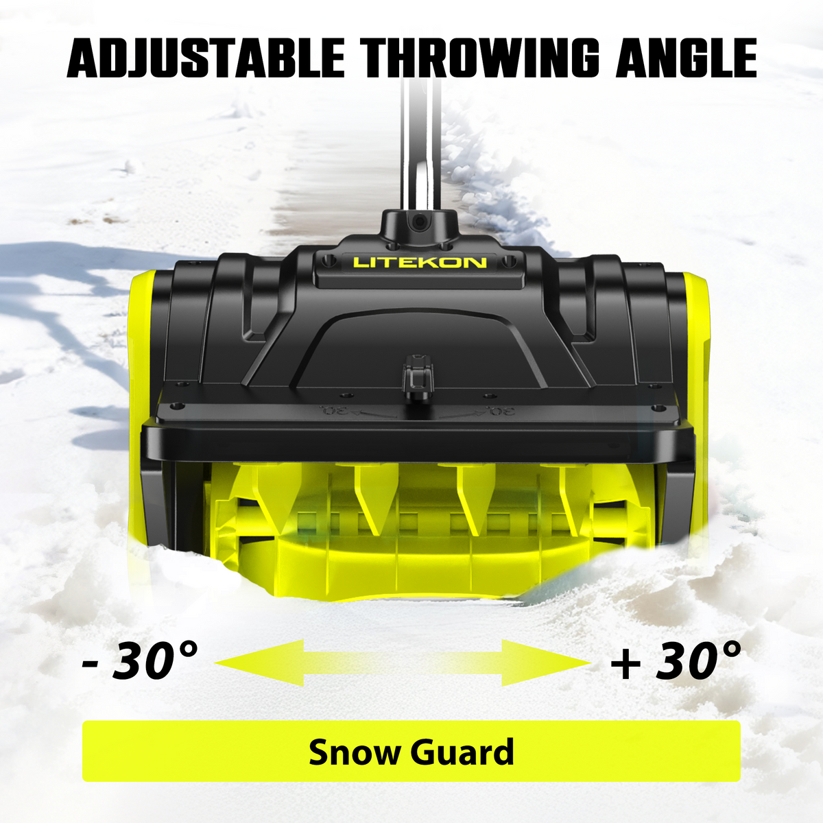 40V Brushless Cordless Snow Shovel, 13-Inch Electric Snow Blower with 2X 4.0Ah Batteries Snow Removal with 16.5FT Throw Distance for Patio, Deck, Driveway,Green