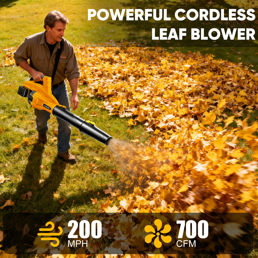 40V Leaf Blower Cordless, Brushless 765CFM & 13 Speed Modes, Electric Cordless Leaf Blowers with 2 x 5.0Ah Batteries and Charger, Powerful Blowers for Lawn Care, Blowing Leaves, Dust, Snow