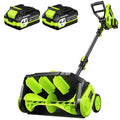 40V Brushless Cordless Snow Shovel, 15-Inch Electric Snow Blower with 2X 4.0Ah Batteries & Charger, Battery-Powered Snow Removal with 16.5FT Throw Distance for Patio, Deck, Driveway,Green