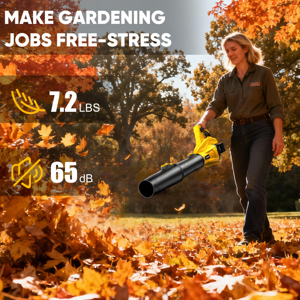 40V Leaf Blower Cordless, Brushless 765CFM & 13 Speed Modes, Electric Cordless Leaf Blowers with 2 x 5.0Ah Batteries and Charger, Powerful Blowers for Lawn Care, Blowing Leaves, Dust, Snow