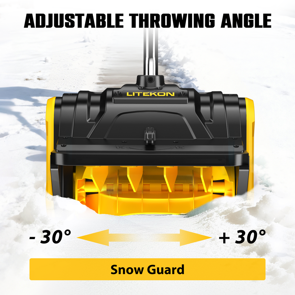 40V Brushless Cordless Snow Shovel, 13-Inch Electric Snow Blower with 2X 4.0Ah Batteries Snow Removal with 16.5FT Throw Distance for Patio, Deck, Driveway,Yellow