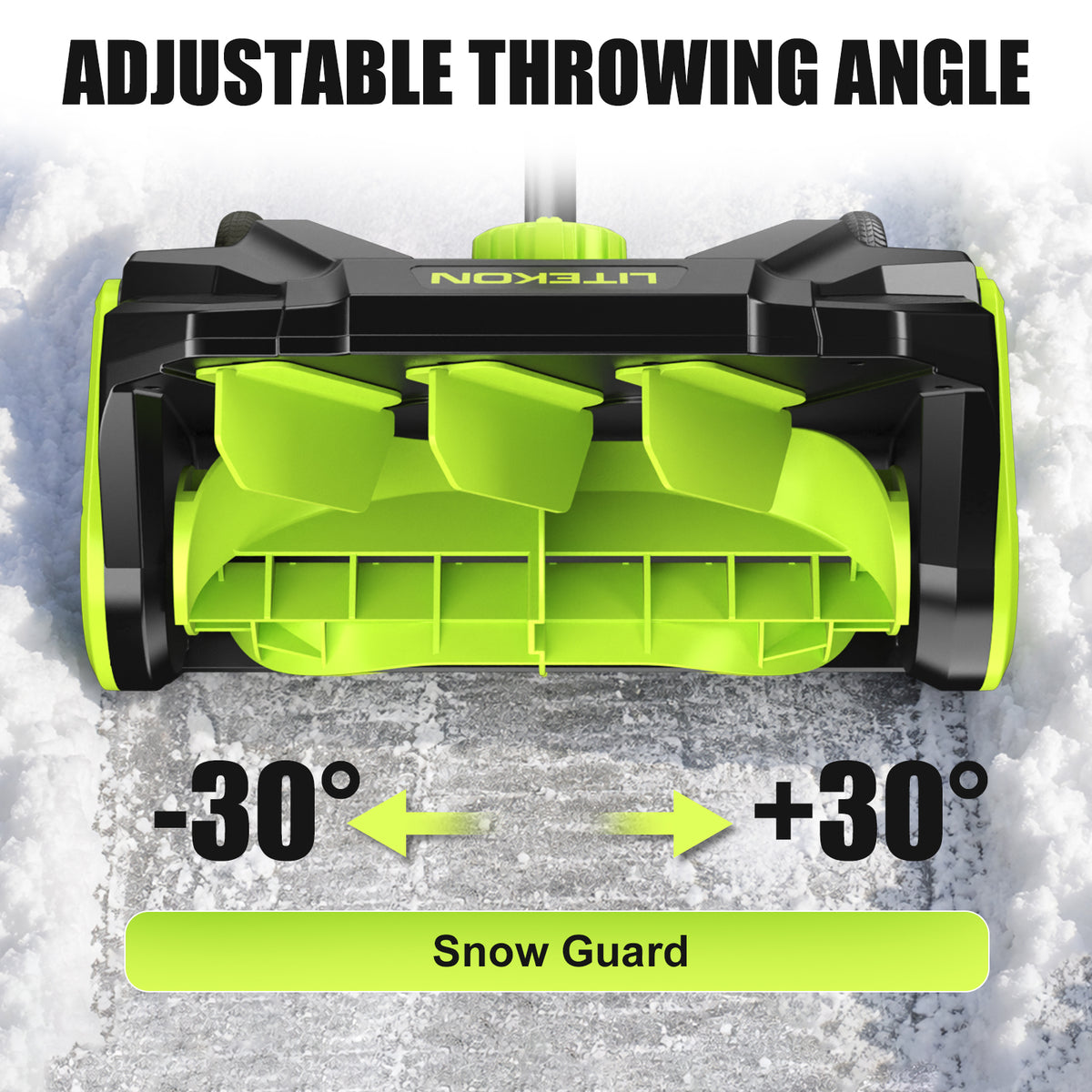 40V Brushless Cordless Snow Shovel, 15-Inch Electric Snow Blower with 2X 4.0Ah Batteries & Charger, Battery-Powered Snow Removal with 16.5FT Throw Distance for Patio, Deck, Driveway,Green