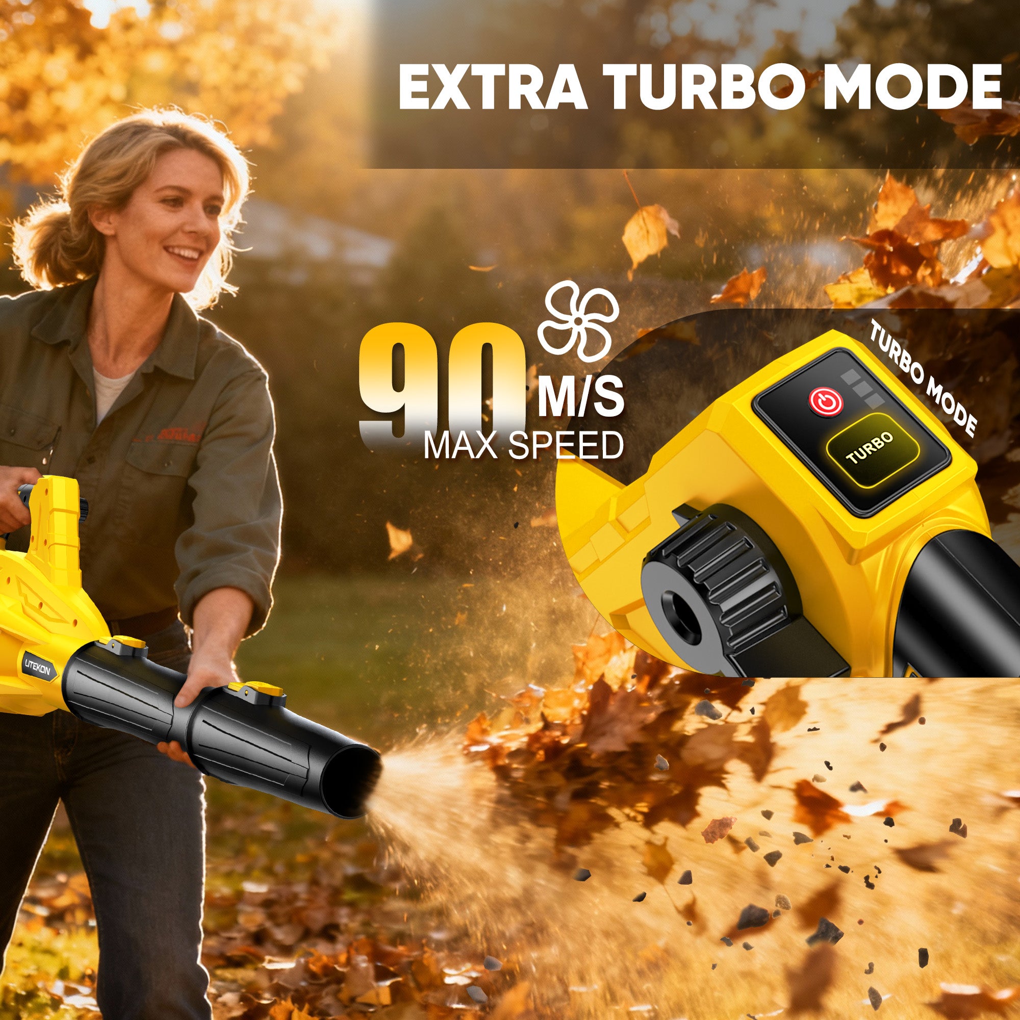40V Leaf Blower Cordless, Brushless 765CFM & 13 Speed Modes, Electric Cordless Leaf Blowers with 2 x 5.0Ah Batteries and Charger, Powerful Blowers for Lawn Care, Blowing Leaves, Dust, Snow