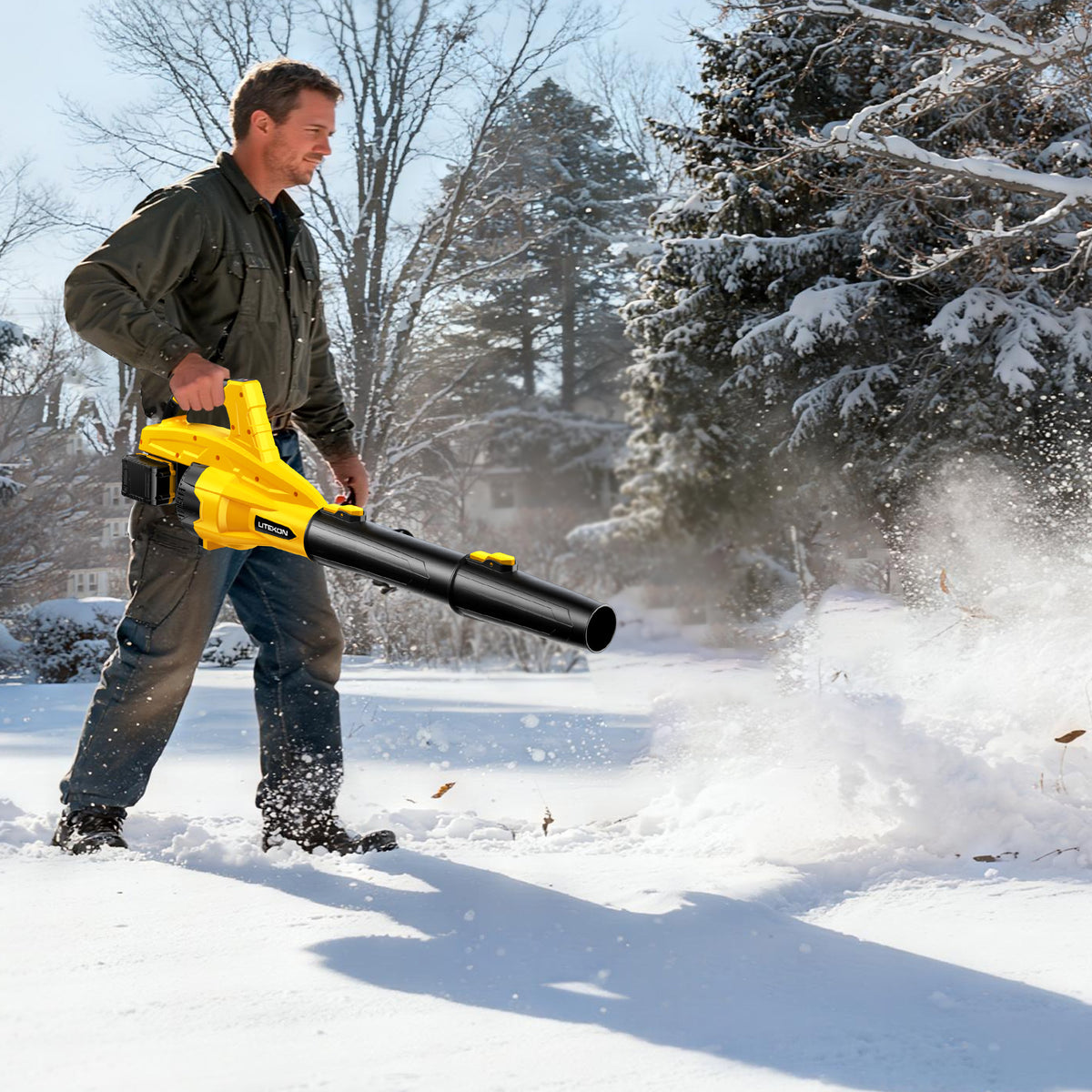 40V Leaf Blower Cordless, Brushless 765CFM & 13 Speed Modes, Electric Cordless Leaf Blowers with 2 x 5.0Ah Batteries and Charger, Powerful Blowers for Lawn Care, Blowing Leaves, Dust, Snow