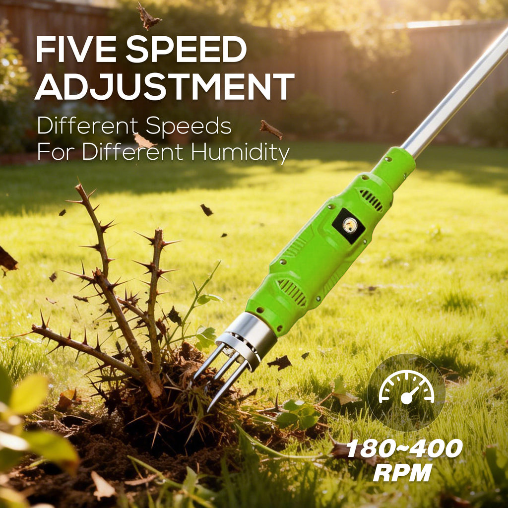 Electric Cordless Weed Puller Tool, 20V Battery Powered Stand Up Weeder with 2.0Ah Battery & Fast Charger, Puller Tool with Long Handle, Crabgrass Piller& Dandelion Remover for Garden, Green